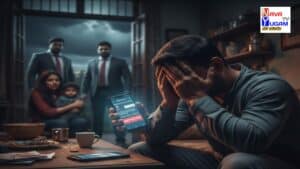 A man is being protected from blackmail and loan recovery threats.