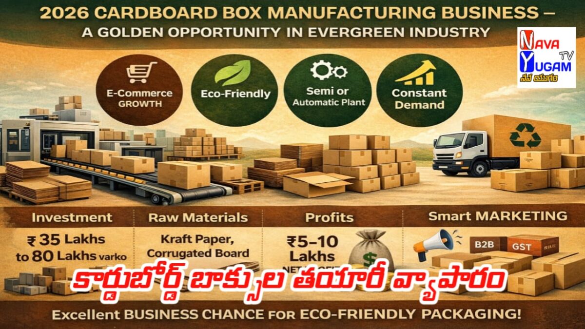 Business: కార్డ్బోర్డ్ బాక్స్(Corrugated Boxes) తయారీ – వ్యాపార రంగంలో బంగారు అవకాశం 1 Cardboard Box Manufacturing Business